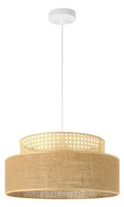 Lampadario a sospensione con filo BOHO 1xE27/60W/230V diametro 40 cm rattan