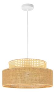 Lampadario a sospensione con filo BOHO 1xE27/60W/230V diametro 40 cm rattan