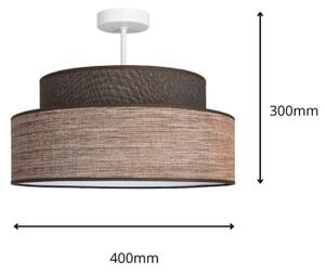 Lampadario a plafone GRACE 1xE27/60W/230V diametro 40 cm marrone/beige