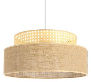 Lampadario a sospensione con filo BOHO 1xE27/60W/230V diametro 40 cm rattan