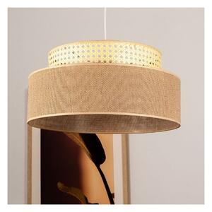 Lampadario a sospensione con filo BOHO 1xE27/60W/230V diametro 40 cm rattan
