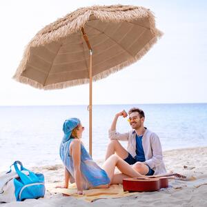 Costway Ombrellone da resistente all'acqua e al sole e supporto ombrellone riempibile con acqua, Ombrellone da patio e base per ombrellone con ruote