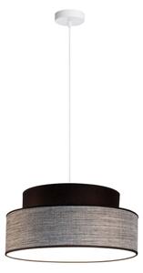 Lampadario a sospensione con filo GRACE 1xE27/60W/230V diametro 40 cm nero/grigio