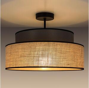 Lampadario a plafone BOHO 1xE27/60W/230V diametro 40 cm marrone/beige