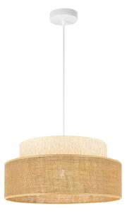 Lampadario a sospensione con filo BOHO 1xE27/60W/230V diametro 40 cm color crema/beige
