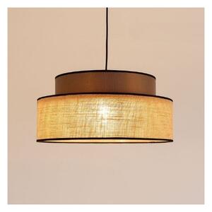 Lampadario a sospensione con filo BOHO 1xE27/60W/230V diametro 40 cm marrone/beige