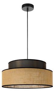Lampadario a sospensione con filo BOHO 1xE27/60W/230V diametro 40 cm marrone/beige