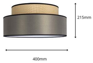 Plafoniera GRACE 1xE27/60W/230V diametro 40 cm beige/marrone