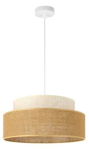 Lampadario a sospensione con filo BOHO 1xE27/60W/230V diametro 40 cm color crema/beige