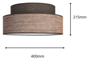 Plafoniera GRACE 1xE27/60W/230V diametro 40 cm marrone/beige