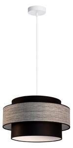 Lampadario a sospensione con filo GRACE 1xE27/60W/230V diametro 40 cm nero/grigio