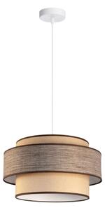 Lampadario a sospensione con filo GRACE 1xE27/60W/230V diametro 40 cm beige/marrone