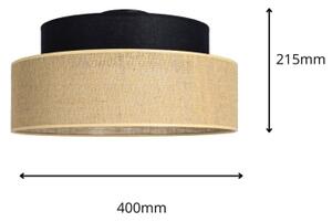 Plafoniera BOHO 1xE27/60W/230V diametro 40 cm nero/beige