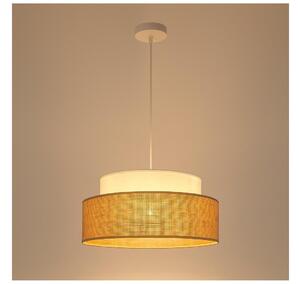 Lampadario a sospensione con filo BOHO 1xE27/60W/230V diametro 40 cm bianco/beige