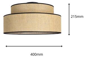 Plafoniera BOHO 1xE27/60W/230V diametro 40 cm beige