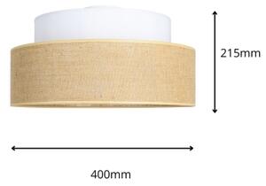 Plafoniera BOHO 1xE27/60W/230V diametro 40 cm bianco/beige