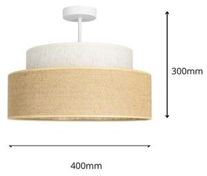 Lampadario a plafone BOHO 1xE27/60W/230V diametro 40 cm color crema/beige