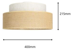 Plafoniera BOHO 1xE27/60W/230V diametro 40 cm color crema/beige