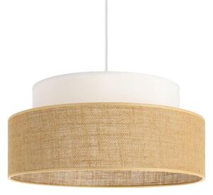 Lampadario a sospensione con filo BOHO 1xE27/60W/230V diametro 40 cm bianco/beige