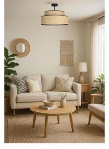 Lampadario a plafone BOHO 1xE27/60W/230V diametro 40 cm beige