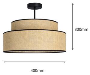 Lampadario a plafone BOHO 1xE27/60W/230V diametro 40 cm beige