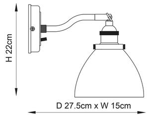 Endon 76334 - Faretto da parete HANSEN 1xE14/40W/230V, finitura rame