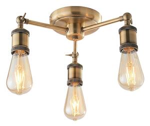 Endon 97243 - Faretto HAL 3xE27/10W/230V ottone