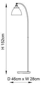 Endon 91741 - Piantana HANSEN 1xE27/40W/230V cromo satinato