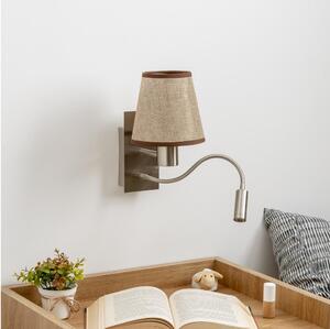 Brilagi - Applique a LED NUBILA 1xE27/25W/230V + LED/3W cromo/marrone