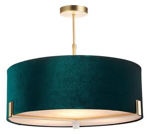 Endon 95839 - Lampadario a sospensione con supporto rigido HAYFIELD 3xE27/40W/230V ottone/verde