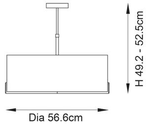 Endon 95839 - Lampadario a sospensione con supporto rigido HAYFIELD 3xE27/40W/230V ottone/verde