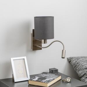 Brilagi - Applique a LED NUBILA 1xE27/25W/230V + LED/3W cromo/antracite