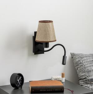 Brilagi - Applique a LED NUBILA 1xE27/25W/230V + LED/3W nero/marrone