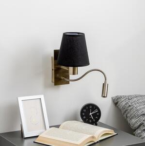 Brilagi - Applique a LED NUBILA 1xE27/25W/230V + LED/3W ottone/nero