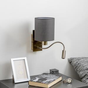 Brilagi - Applique a LED NUBILA 1xE27/25W/230V + LED/3W ottone/antracite