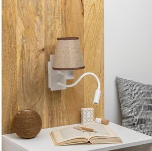 Brilagi - Applique a LED NUBILA 1xE27/25W/230V + LED/3W bianco/marrone