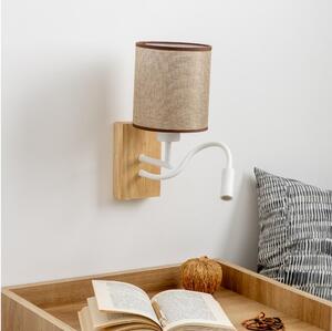 Brilagi - Applique a LED NUBILA WOOD 1xE27/25W/230V + LED/3W quercia/marrone