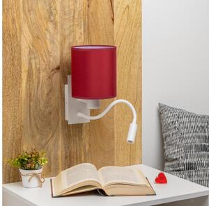Brilagi-Applique a LED NUBILA 1xE27/25W/230V+LED/3W bianco/Pompeiana rosso