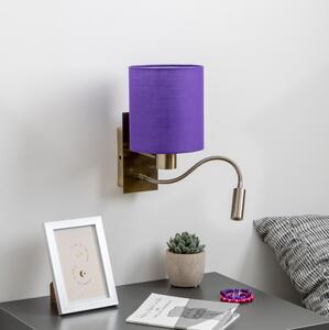Brilagi - Applique a LED NUBILA 1xE27/25W/230V + LED/3W ottone/viola