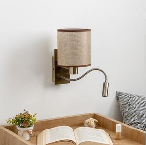 Brilagi - Applique a LED NUBILA 1xE27/25W/230V + LED/3W ottone/marrone