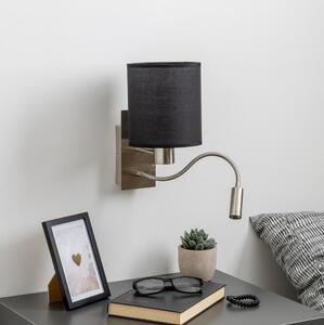 Brilagi - Applique a LED NUBILA 1xE27/25W/230V + LED/3W cromo/nero