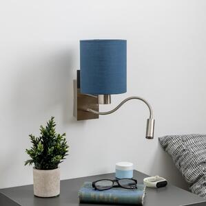Brilagi - Applique a LED NUBILA 1xE27/25W/230V+ LED/3W cromo/blu scuro