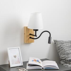 Brilagi - Applique a LED NUBILA WOOD 1xE27/25W/230V + LED/3W quercia/bianco
