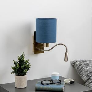 Brilagi - Applique a LED NUBILA 1xE27/25W/230V+ LED/3W ottone/blu scuro