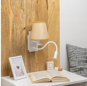 Brilagi - Applique a LED NUBILA 1xE27/25W/230V +LED/3W bianco/marrone chiaro