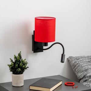 Brilagi - Applique a LED NUBILA 1xE27/25W/230V + LED/3W nero/rosso