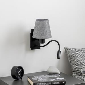 Brilagi - Applique a LED NUBILA 1xE27/25W/230V + LED/3W nero/grigio