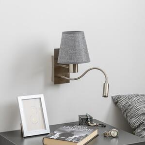 Brilagi - Applique a LED NUBILA 1xE27/25W/230V + LED/3W cromo/grigio