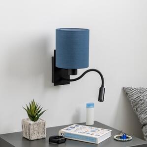 Brilagi - Applique a LED NUBILA 1xE27/25W/230V+ LED/3W nero/blu scuro