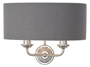 Endon 94406 - Applique HIGHCLERE 2xE14/40W/230V grigio scuro/cromo lucido